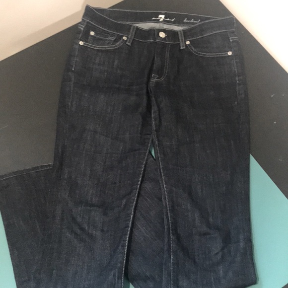 7FAM Dark Blue Bootcut Jeans 28x33 - Picture 6 of 9